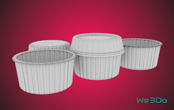 Pack 10 Food-Storage Containers - Low Poly