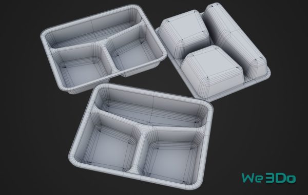 Pack 10 Food-Storage Containers - Low Poly