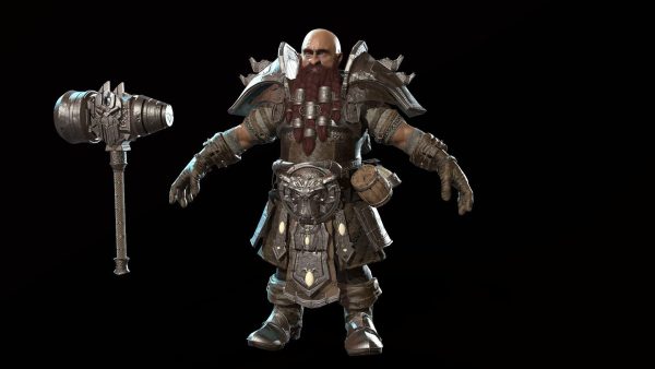Dwarf Low Poly world of warcraft character