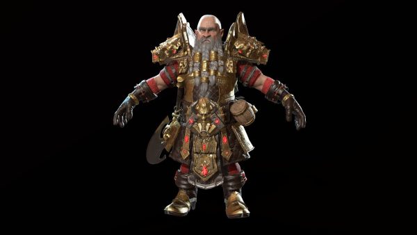 Dwarf Low Poly world of warcraft character