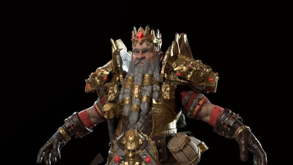Dwarf Low Poly world of warcraft character