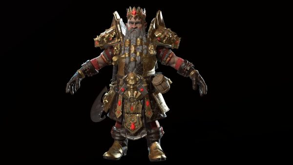Dwarf Low Poly world of warcraft character