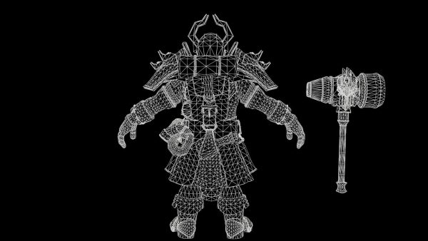 Dwarf Low Poly world of warcraft character