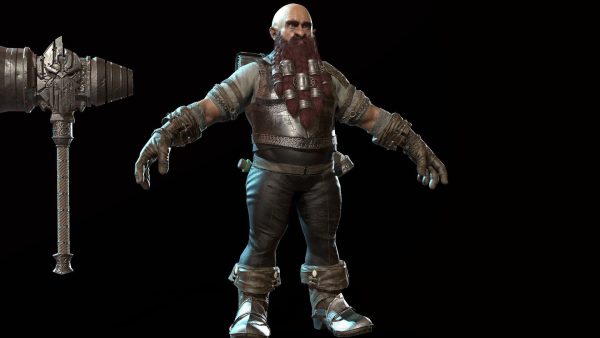 Dwarf Low Poly world of warcraft character