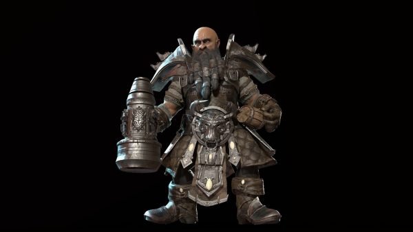 Dwarf Low Poly world of warcraft character