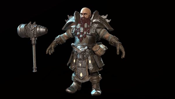 Dwarf Low Poly world of warcraft character