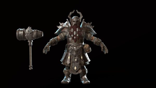 Dwarf Low Poly world of warcraft character