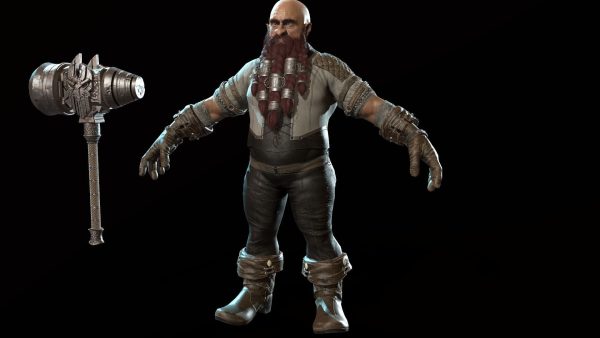 Dwarf Low Poly world of warcraft character