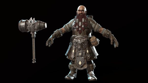 Dwarf Low Poly world of warcraft character