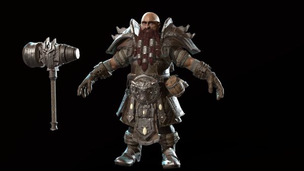 Dwarf Low Poly world of warcraft character