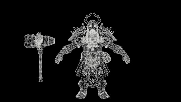 Dwarf Low Poly world of warcraft character