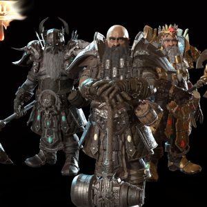 Dwarf Low Poly world of warcraft character