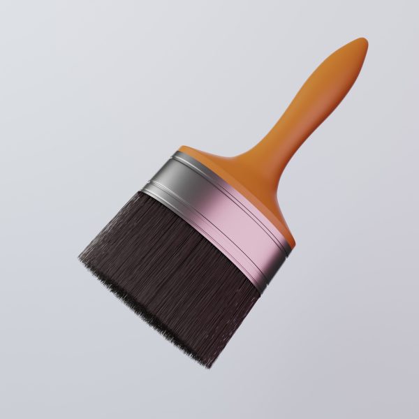 Paint Brush with Flat Wood Color