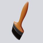 Paint Brush with Flat Wood Color