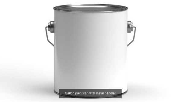 Paint cans with metal handle