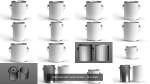 Paint cans with metal handle
