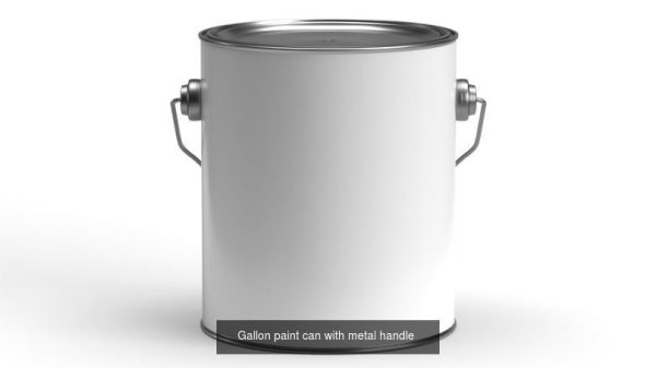 Paint cans with metal handle