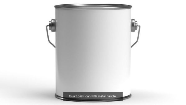 Paint cans with metal handle