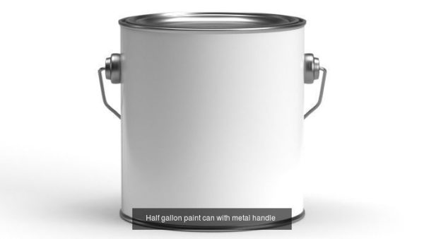 Paint cans with metal handle