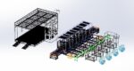 Paint spraying equipment set
