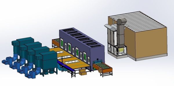 Paint spraying equipment set