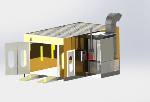 Paint spraying equipment set