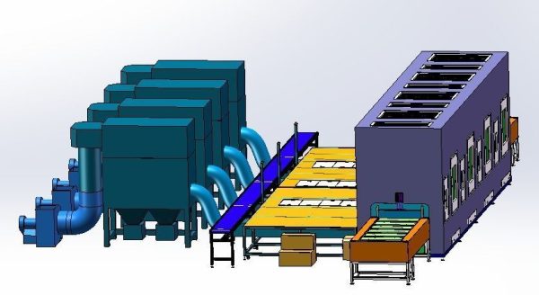 Paint spraying equipment set