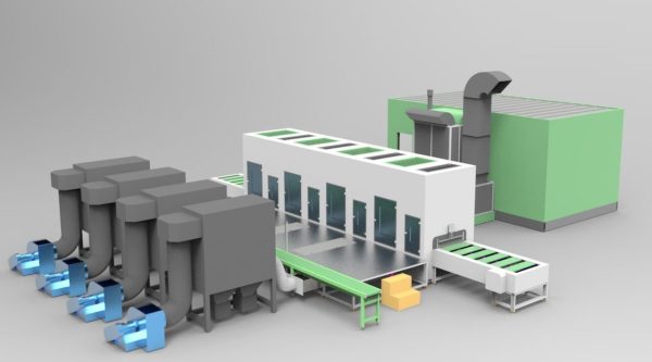 Paint spraying equipment set