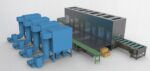 Paint spraying equipment set