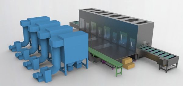 Paint spraying equipment set