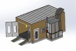 Paint spraying equipment set