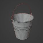 Painted Scrapped Steel Bucket 01