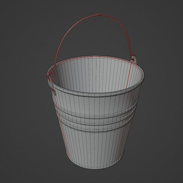 Painted Scrapped Steel Bucket 01