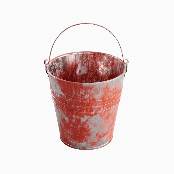 Painted Scrapped Steel Bucket 01
