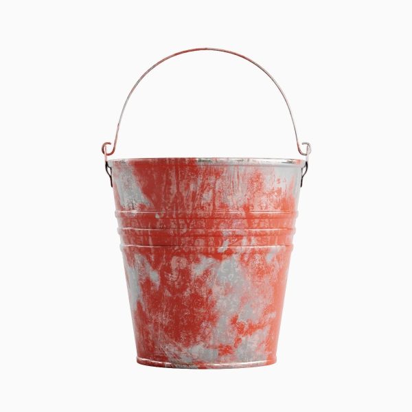 Painted Scrapped Steel Bucket 01