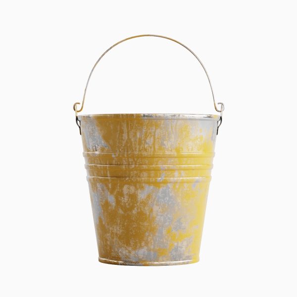 Painted Scrapped Steel Bucket 02