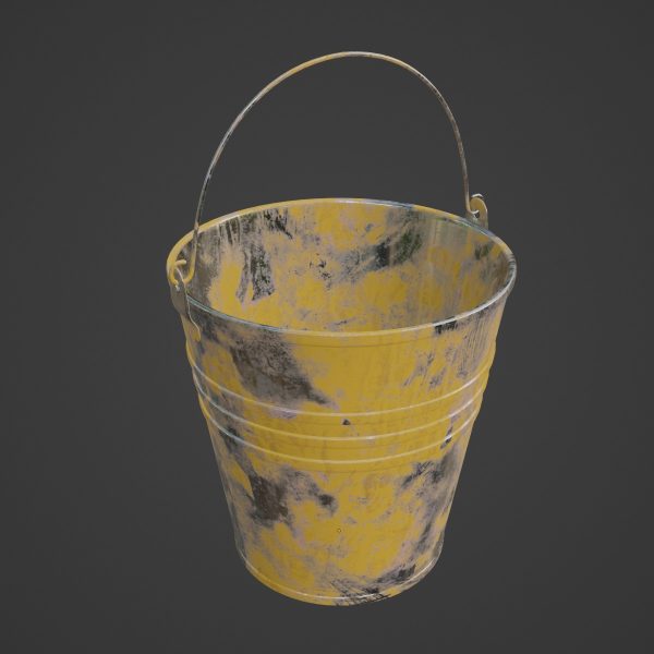 Painted Scrapped Steel Bucket 02