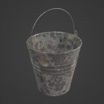 Painted Scrapped Steel Bucket 03