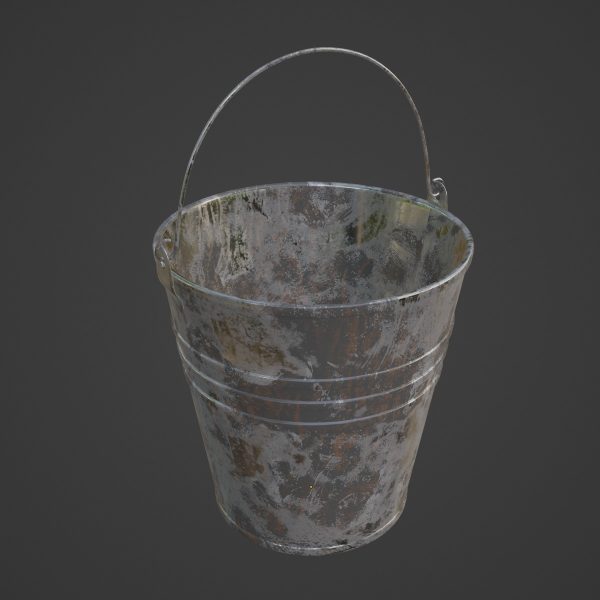 Painted Scrapped Steel Bucket 03