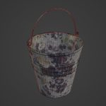 Painted Scrapped Steel Bucket 04