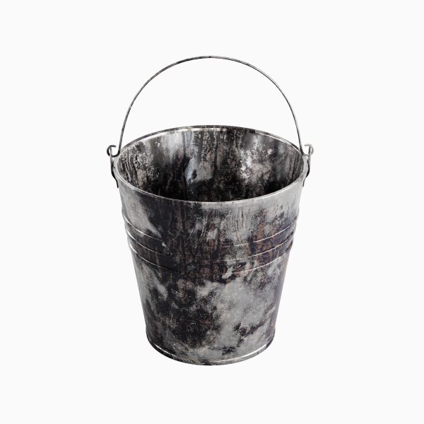 Painted Scrapped Steel Bucket 04
