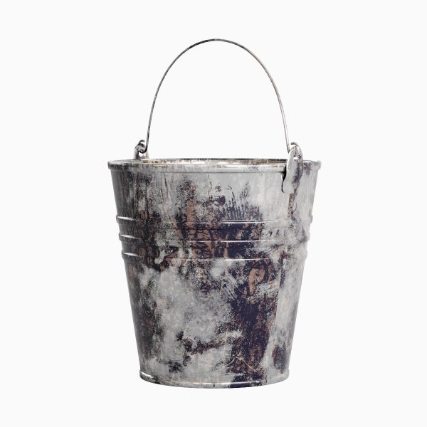 Painted Scrapped Steel Bucket 04