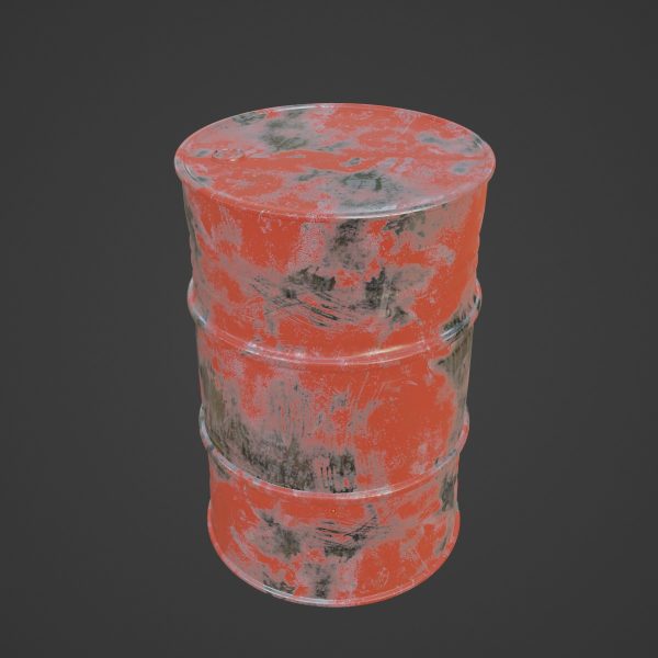 Painted Steel Barrel 01