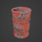 Painted Steel Barrel 01