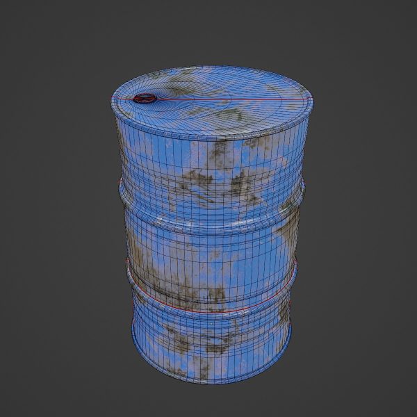Painted Steel Barrel 02