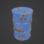 Painted Steel Barrel 02