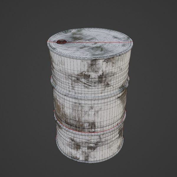 Painted Steel Barrel 03