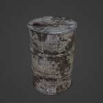 Painted Steel Barrel 04