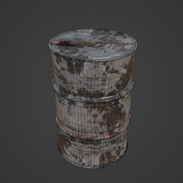 Painted Steel Barrel 04