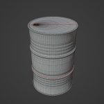 Painted Steel Barrel 04